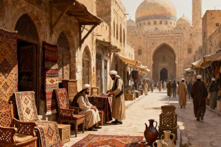 Ilustrasi Rasulullah pemberi saran bijak Ilustrasi Rasulullah pemberi saran bijak